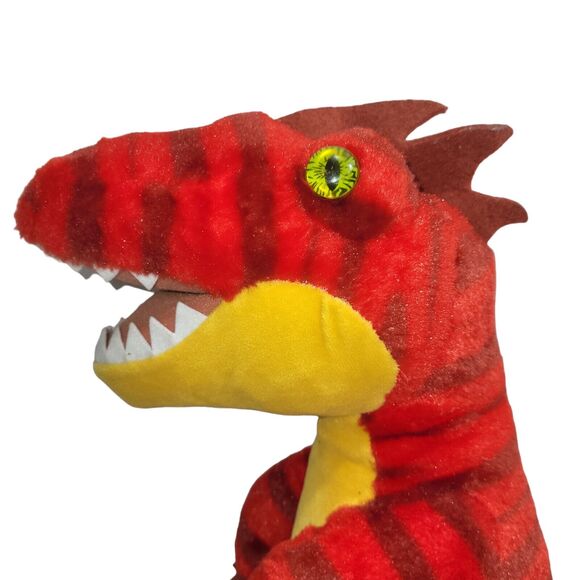 Build A Bear Plush Red Dinosaur T Rex Velociraptor Raptor Stuffed Animal 19" - Picture 6 of 16